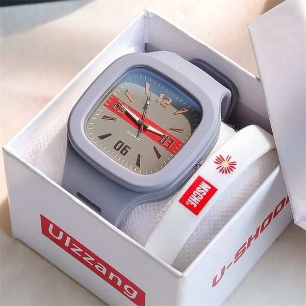 

fashion rubber women watches ulzzang brand casual square female quartz wristwatches simple sport clock relogio feminino 220421, Slivery;golden