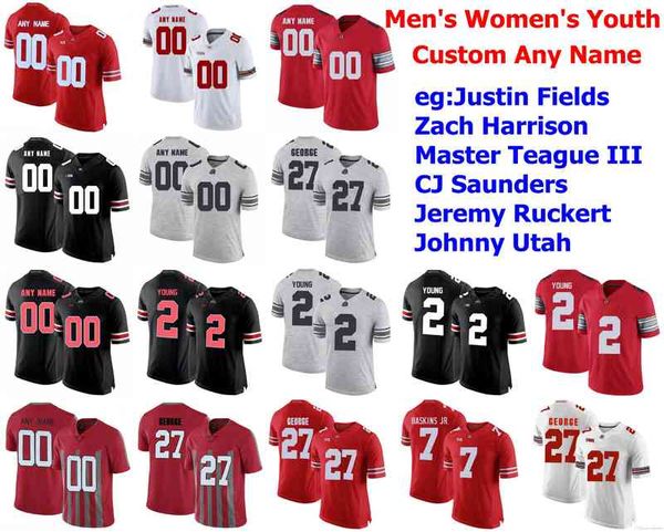 Seltene Ohio State Buckeyes Jerseys Archie Griffin Johnny Utah Zach Harrison Master Teague III Jeremy Ruckert College Football Jerseys Custom