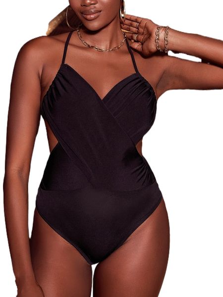

wrap cross tie backless halter bodysuit t0eq#, White