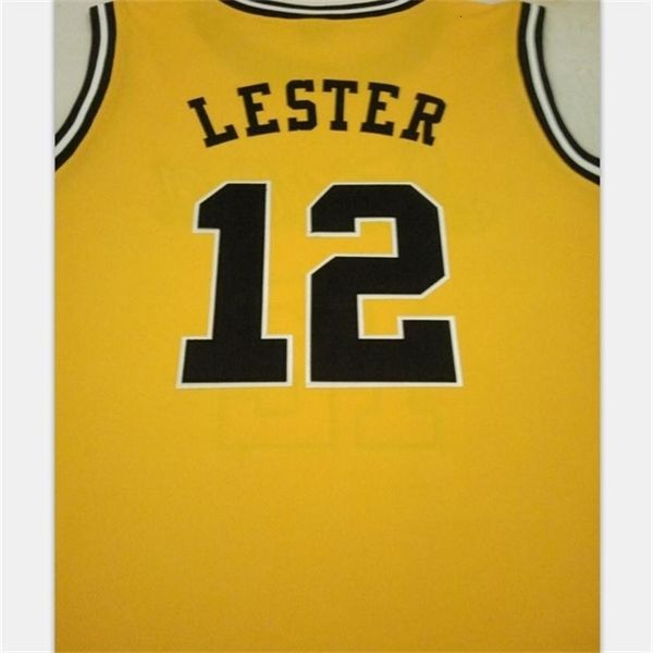 Maglia da basket Chen37 Men # 12 Lester Iowa Hawkeyes college personalizza Qualsiasi numero TAGLIA S-6XL Maglia da ricamo di alta qualità cucita da uomo