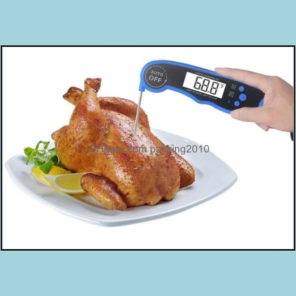 Termômetros Toolas de cozinha Ferramentas de cozinha Barra de jantar Home Garden colapsível Digital Cooking Detector de alimentos Carne Termômetro doméstico ME DHY5S