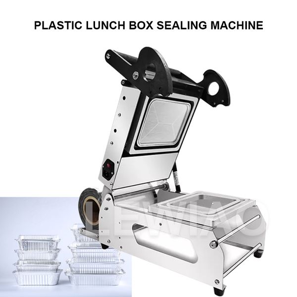 

household small lunch box tray sealing machine cooked fast food sealer