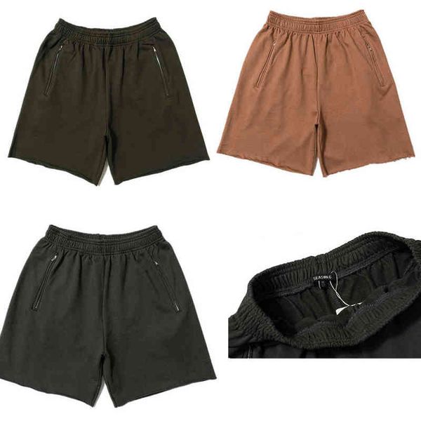 

2019 season 6 solid color summer men shorts streetwear men cotton casual shorts calabasast220721, White;black