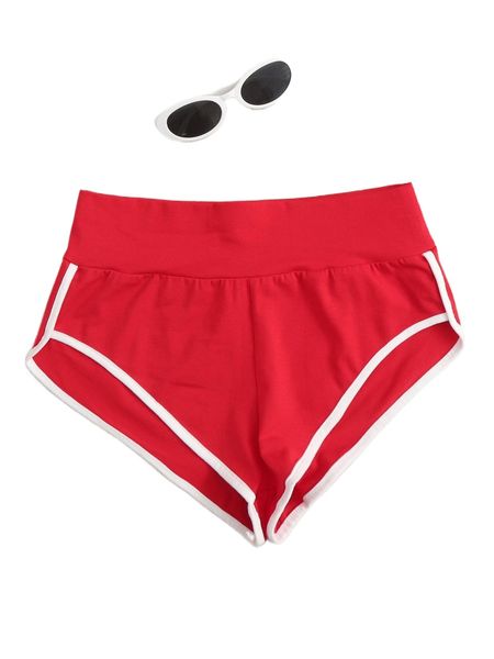 

contrast binding track shorts s2nv#, White;black