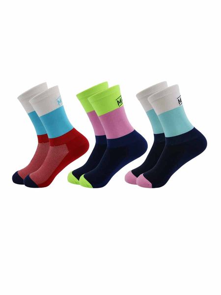 Ciclismo Profissional Men's Breathable Non Slip Sports Sports Sports Outdoor Basketball Football Tennis Bicycle Socks