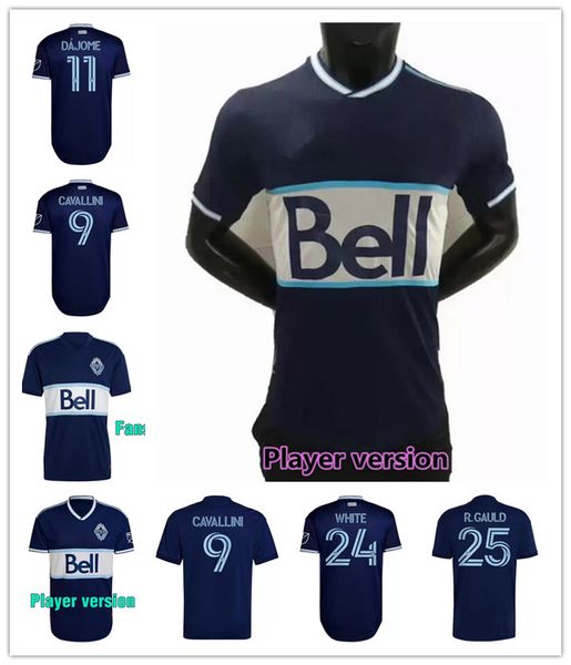

22 23 vancouver soccer jerseys whitecaps fans player version 2022 2023 r.gauld white dajome cavallini deiber berhalter nerwinski maillots de, Black;yellow