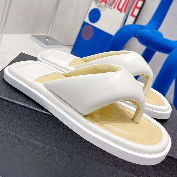

2022 spring new sandal slipper white fat flip flops bread thick soles high slippers sandals platform shoes 01, Black