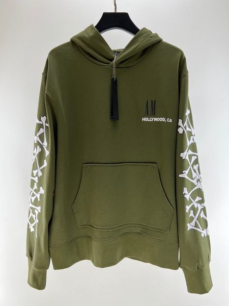 

fashion mens designer hoodies men women hoodie army green bone letters printing luxury casual pullover long sleeve sweatshirt, Black