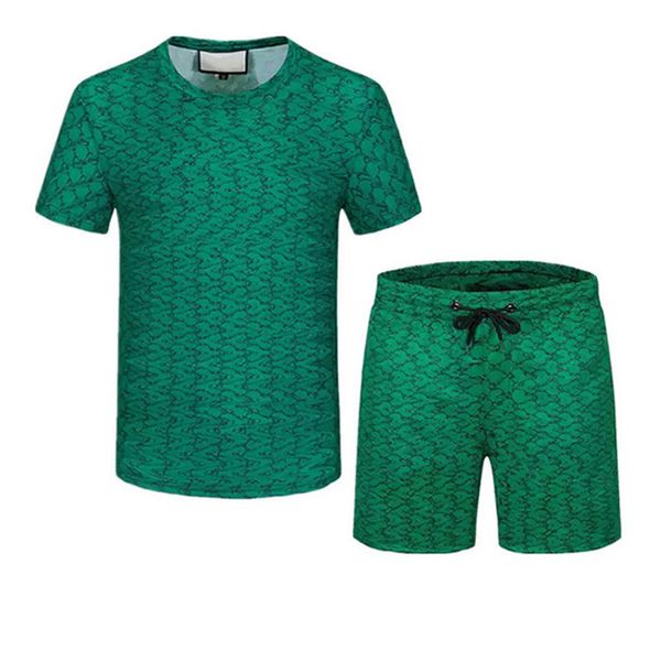 

men's tracksuits summer casual loose round neck black and white short sleeve t-shirt five pants sports suit two piece setm-3xl, Gray