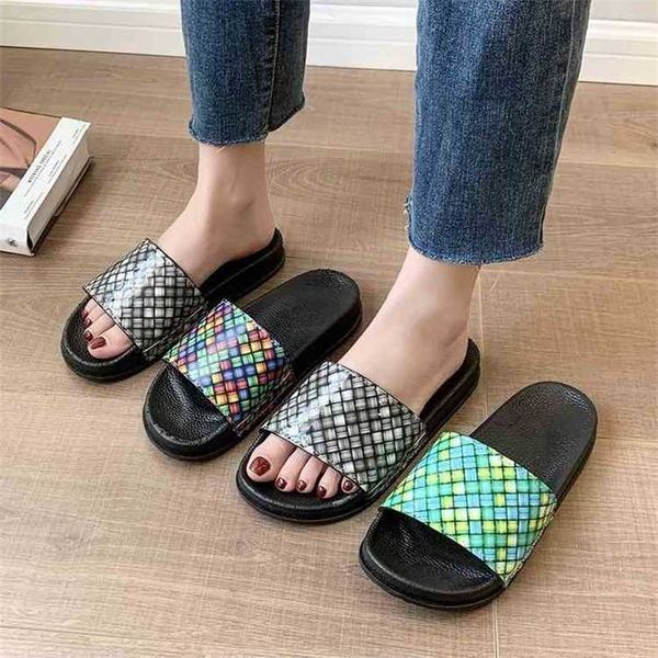

slippers slipper women's spring and summer ins tide flat bottom anti-skid outer, Black