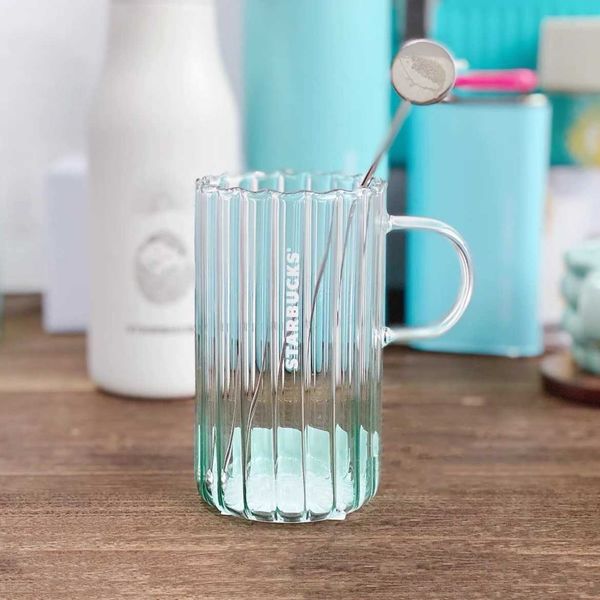 

2021 starbucks cup summer new fresh green mixing glass 355ml