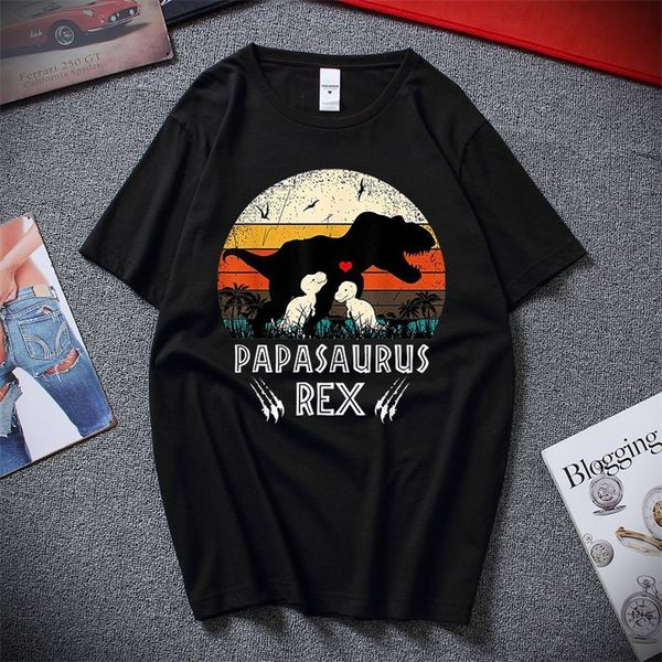 Papasaurus Rex Shirt Papa Vater Dinosaurier Trex T-Shirt Vatertag Unisex XS2XL oversized T Retro T-Shirt 220707