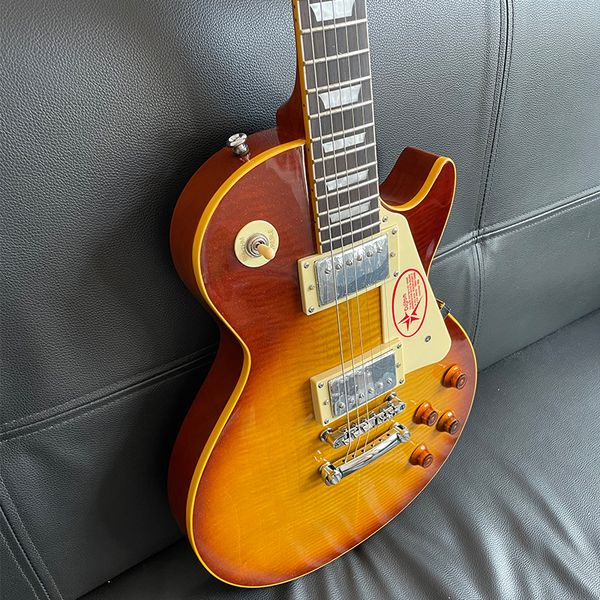 

1957 r7 classical lp version electric guitar flamed maple chrome hardware