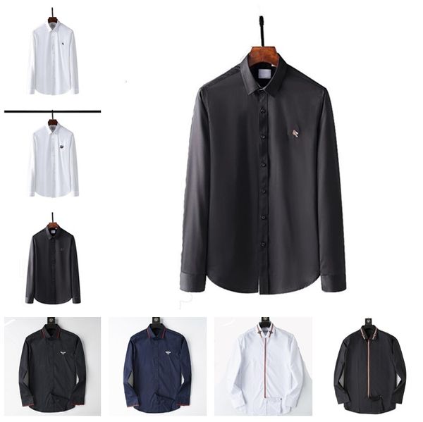 

2022 new style men's casual shirts dress qiwn autumn shirt fashion three-color long-sleeved men oversized shirts side -3xl#24, White;black