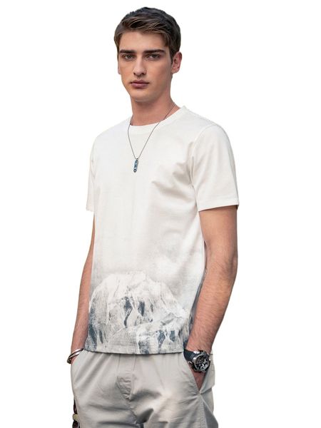 

men graphic print tee w9kd#, White;black