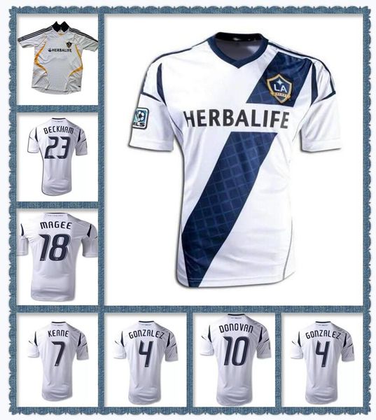 

2007 2008 2012 2013 retro mls los angeles la galaxy soccer jerseys 07 08 12 13 fan version beckham chicharito j.dos santos kljestan lletget, Black;yellow