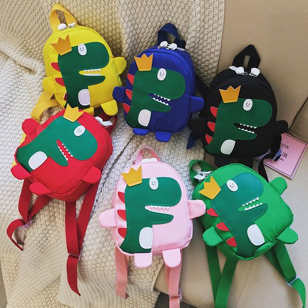 

2022 cute cartoon toddler baby harness outdoor travel backpack children's bags cross-body handsome dinosaur chest bag