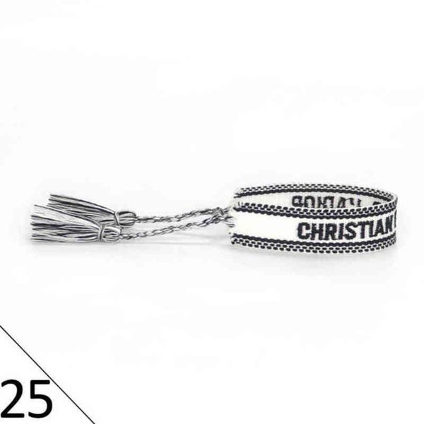 

designers fashion wovens friendship bracelet for luxury brand handmade braided bracelets with tassel print embroidery men bangle code 20-38, Golden;silver
