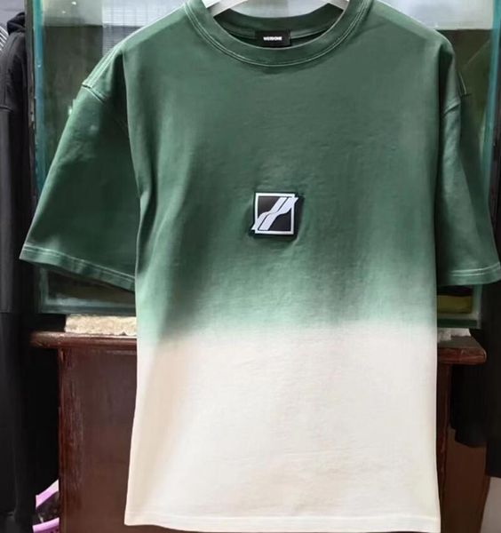 

2022ss new oversize heavy fabric gradient t shirt plus tees, Black;brown