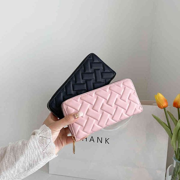 

hbp wallets long embroidered wire wallet men women's wallet convenient change wallet 220823, Red;black