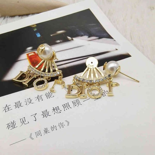 

2022 factory wholesale new high sense home light luxury earrings female tassel pearl earrings silver needle small fragrance super fairy g82g, Golden