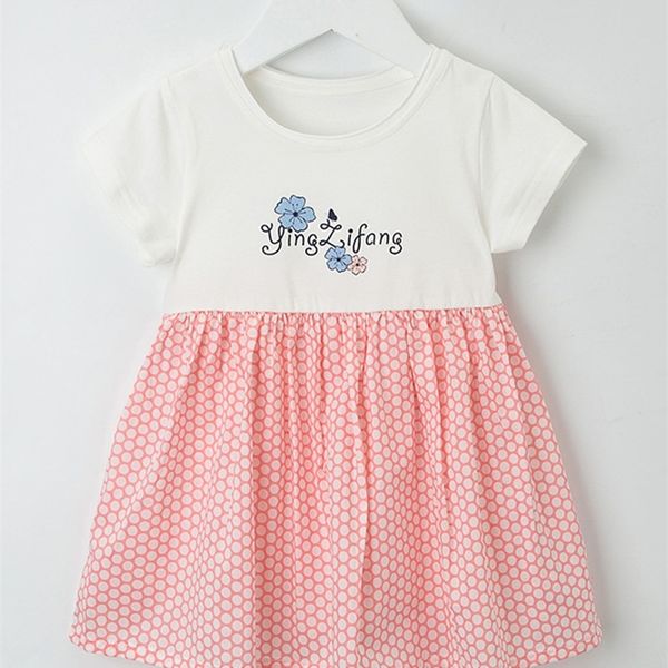 

yingzifang toddler girls letter & polka dot graphic combo dress she, Red;yellow