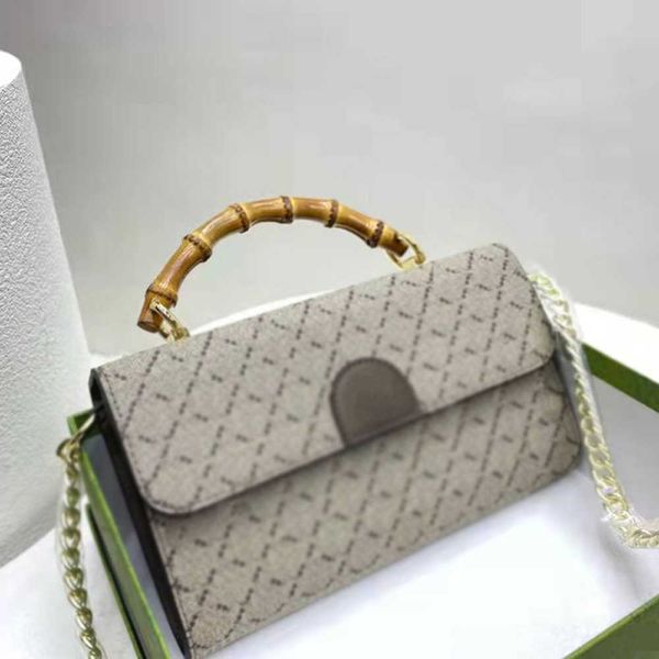 

designer women bamboo handle crossbody bag luxurys designers bags italy brand vintage diana printed flap shoulder handbag genuine leather