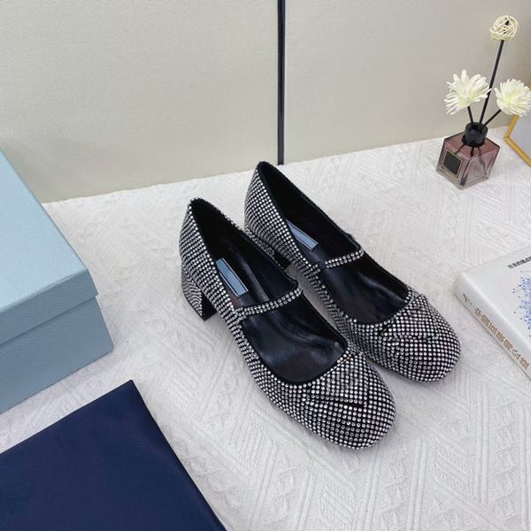 

latest low heel high-heeled sandals designer rhinestone bright piece decorative strap slippers women's single shoes size 35-41, Black
