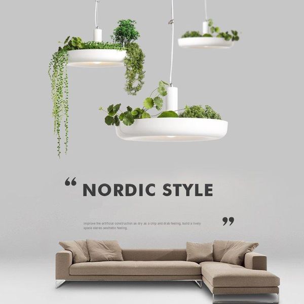 Lâmpadas pendentes Nordic Sky Garden Lights Lights Diy Flower Pot Wolding Dining Room Restaurant Bar Lightures