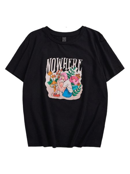 

x lasthopeparty f.igure and l.etter graphic tee 90us#, White