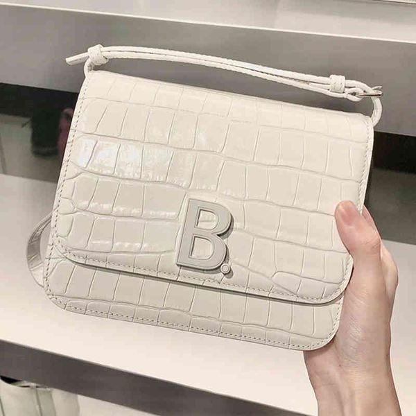 

bags sale bag 2022 new button tofu crocodile small square leather sling one shoulder messenger women's bag