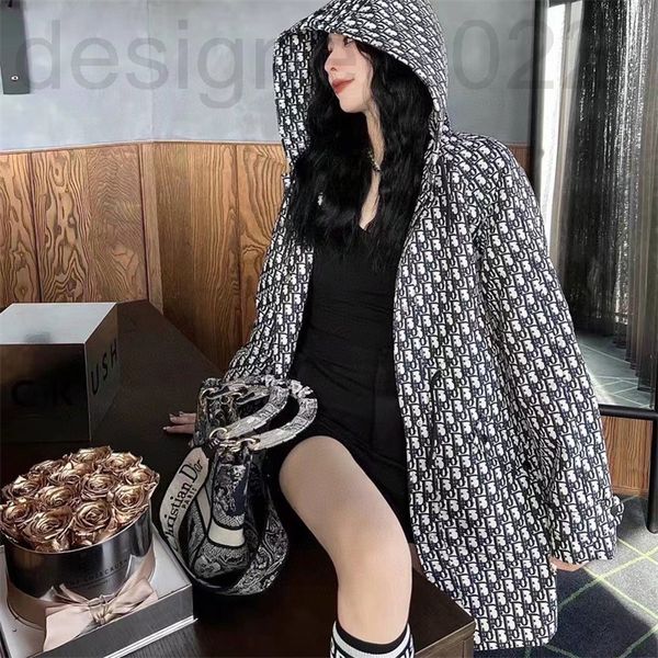 

men's wool & blends designer classic full of old letters medium and long stormsuit 22 loose versatile lesbian coat 5281, Black