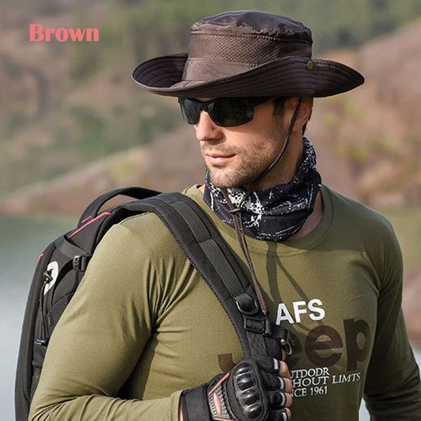 Berets Männer Benutzerdefinierte Eimer Hut Mit String Sommer UV-Schutz Fischer Sonnenhüte Plain Outdoor Angeln Jagd Safari Bob Boonie capBerets