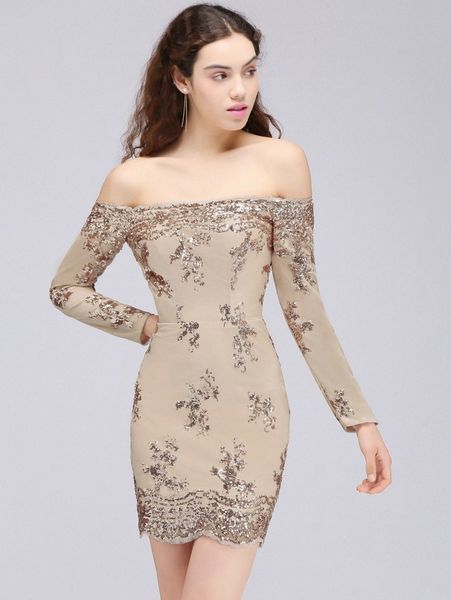 

babyonline d.r.e.s.s. off shoulder sequin detail dress j8ve#, Black;gray