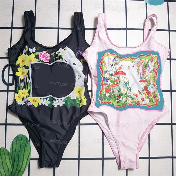 

floral women swimwear push up one piece swimsuit black pink summer beach padded bathing suits