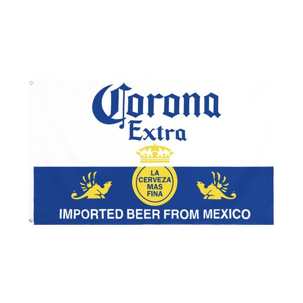 3 x 5 Fuß Corona-Bierfahne zum Großhandelspreis, 100 % Polyester