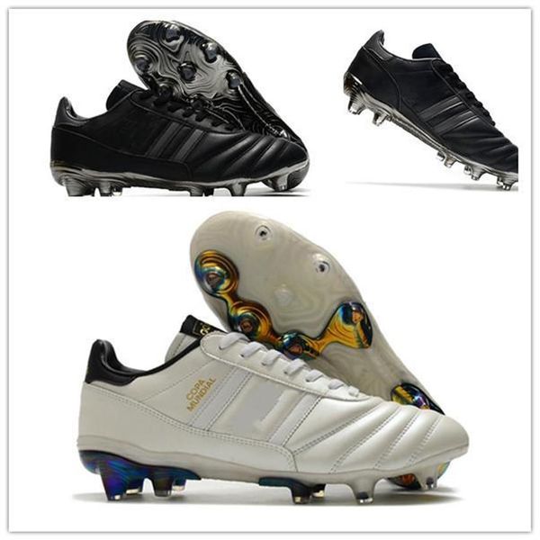 

mens copa mundial leather fg soccer shoes black white discount cleats world cup football boots size 39-45230c