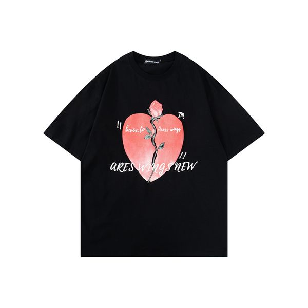 

hip hop oversized tees shirts letter print short sleeve summer korean fashion couple t shirts, Black;brown
