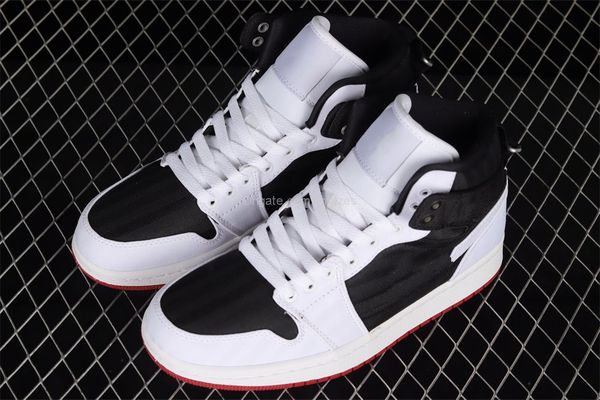 

mid white 1 black dd9338-016 basketball shoes womens mens size us 4-10 36-44