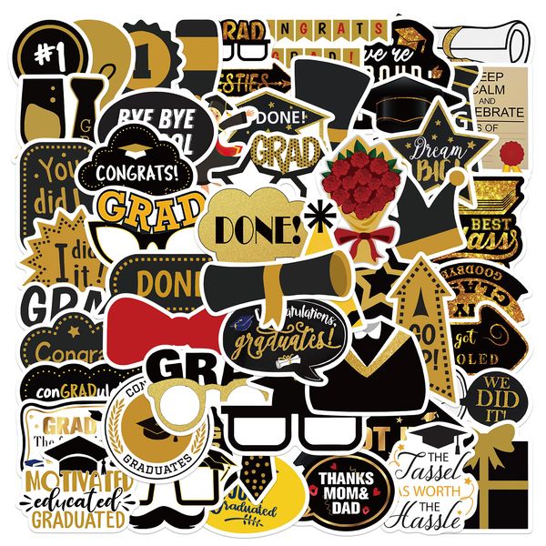 

50pcs graduation season graffiti car sticker pack for suitcase notebook mobile phone case refrigerator helmet water cup wholesale