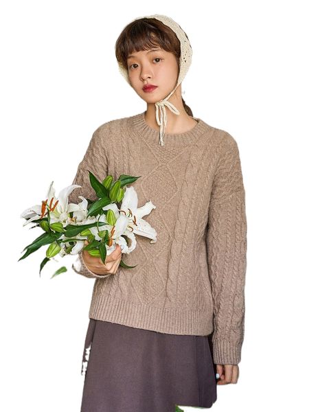 

dazy cable knit drop shoulder sweater h5vv#, White;black