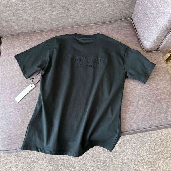 

50% discount bagsmulti bear of god fog thread essentials back pressure glue letter short sleeve t-shirt casual men and women loose 1, White;black