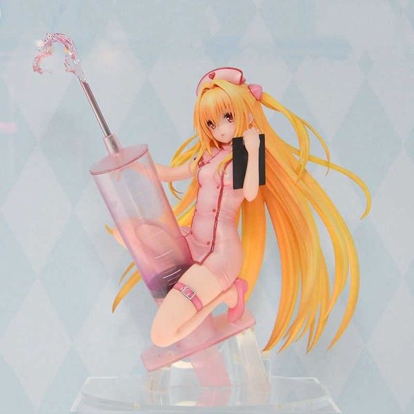 

huiya01 japanese anime to love ru darkness nurse golden darkness konjiki no yami pvc action figures collection model toy doll q0722