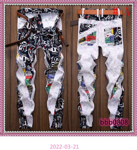 

men skinny jeans floral pant casual pant slim fit stretch denim for, Blue