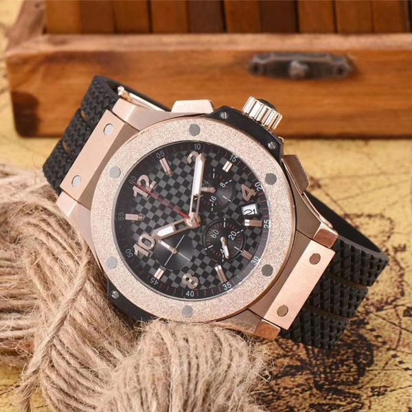 

classic series six hands timing seconds sports watch, Slivery;brown