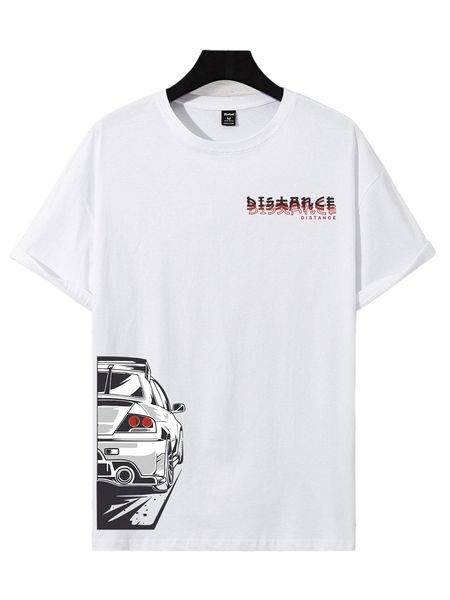 

romwe guys car print tee 66zy#, White;black