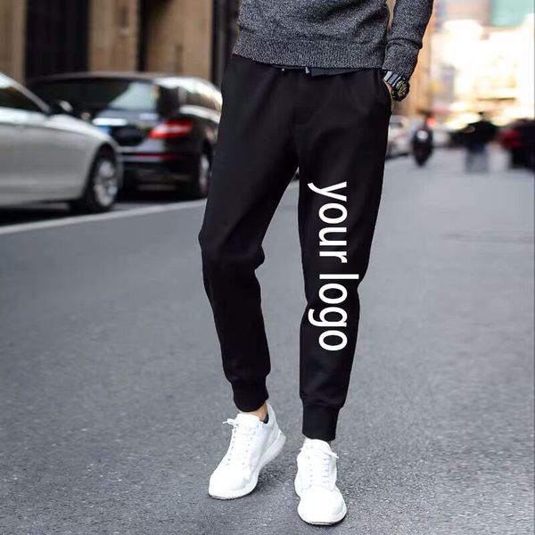 

custom personalized fashion pants print your design sweatpants 220613, Black