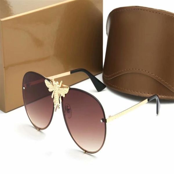 

new fashion sunglasses for men and women 2238 bee glasses designer brand sunglasses matt leopard gradient uv400 box an286o, White;black