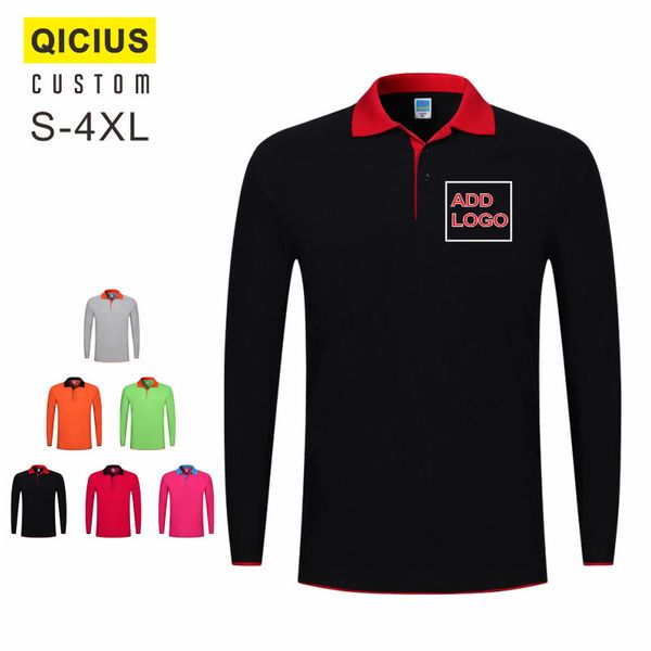 

custom printing bluzki shirt casual polo shirts men's long sleeve arrival tees camisetas green shirt femme 220608, White;black