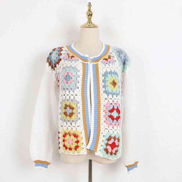 

women's sweaters mohair knitted cardigan women's spring 2022 sweet heavy industry hollow out hook flower loose buttonless coat giw, White;black